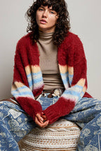 Striped Mohair Cardigan