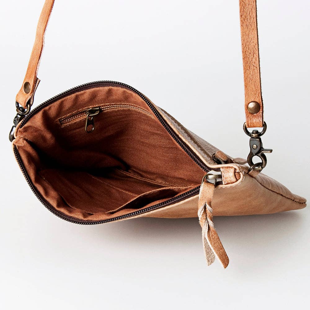 Vertical Leather Cross Body