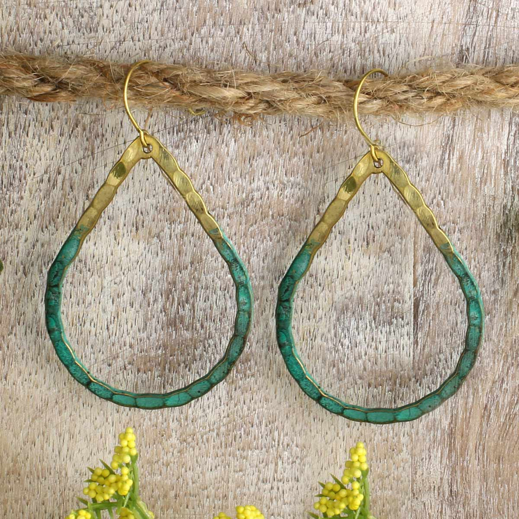 Patina Teardrop Earrings