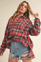 No Buttons Plaid