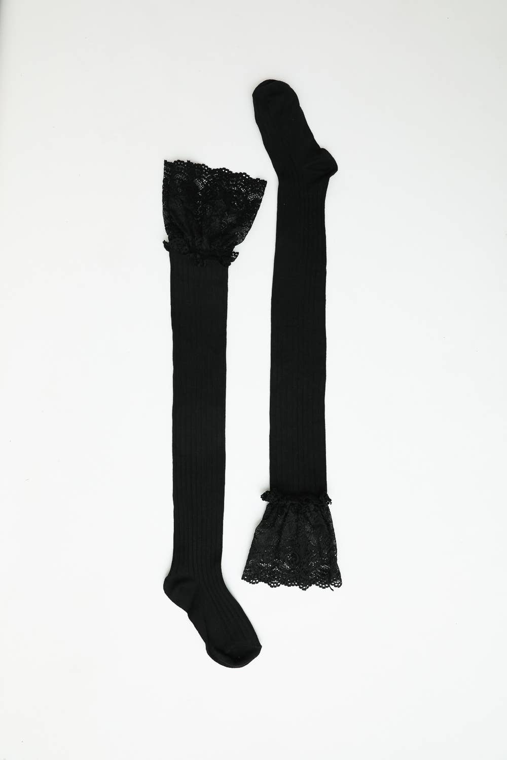 Lace Trimmed Knee-Highs