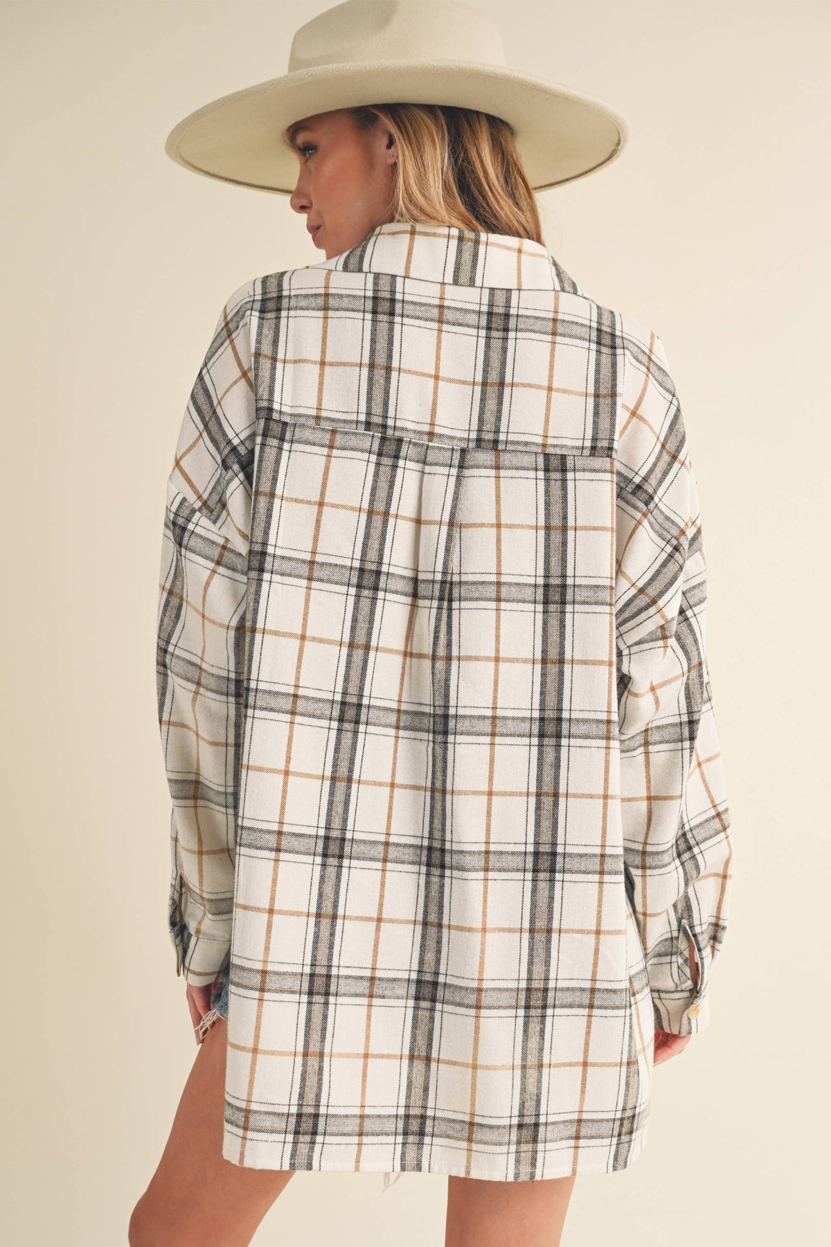 No Buttons Plaid
