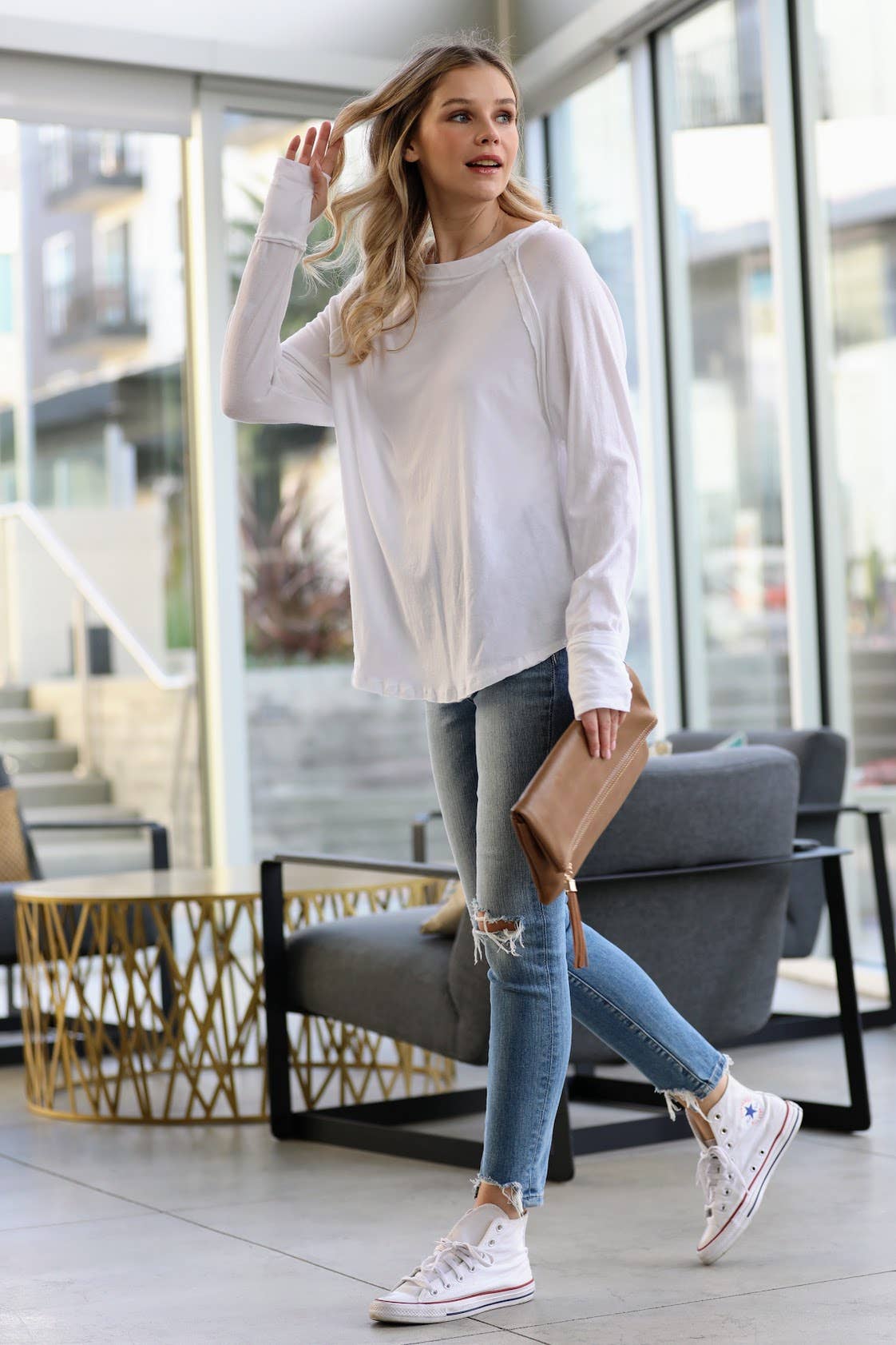 Cotton Raglan Top