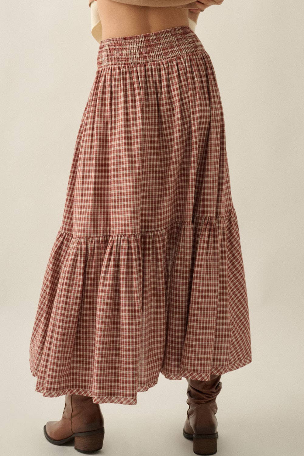 Plaid Ruffle Skirt