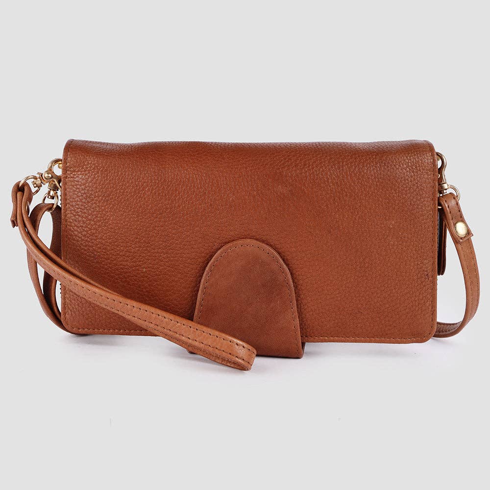 Pebbled Leather Crossbody
