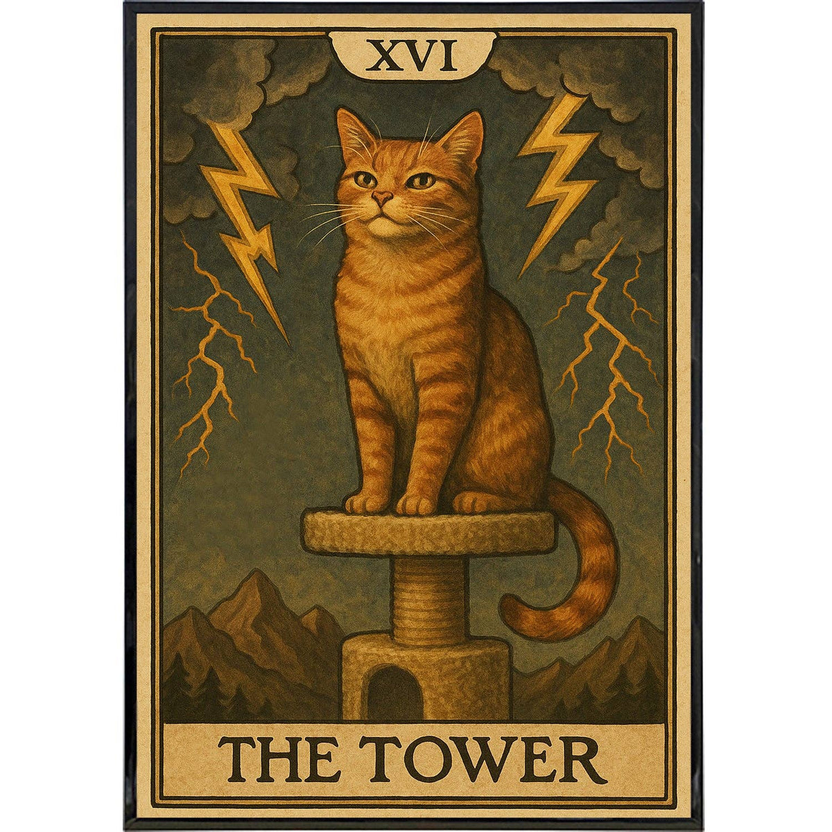 The Cat Tower Print