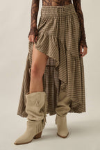 Plaid Ruffle Skirt