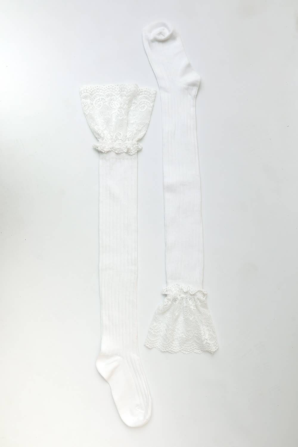 Lace Trimmed Knee-Highs
