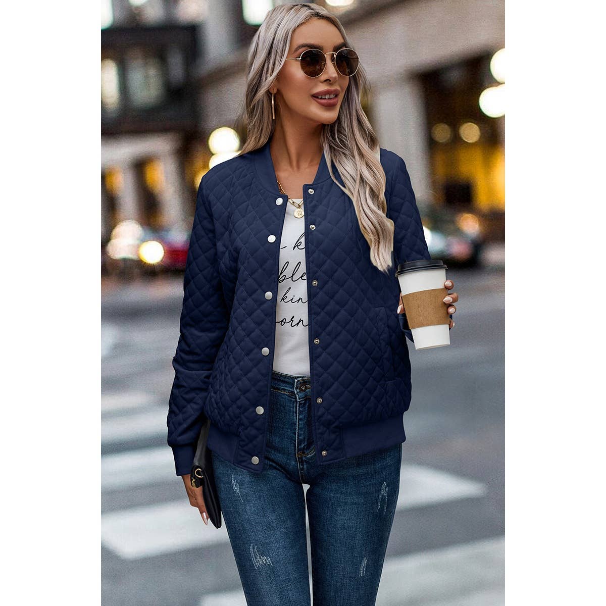 Quilted Bomber Jacket