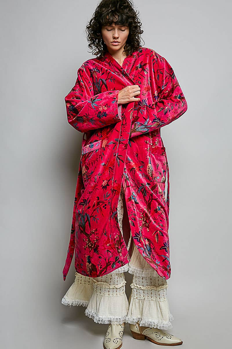 Floral Velvet Robe