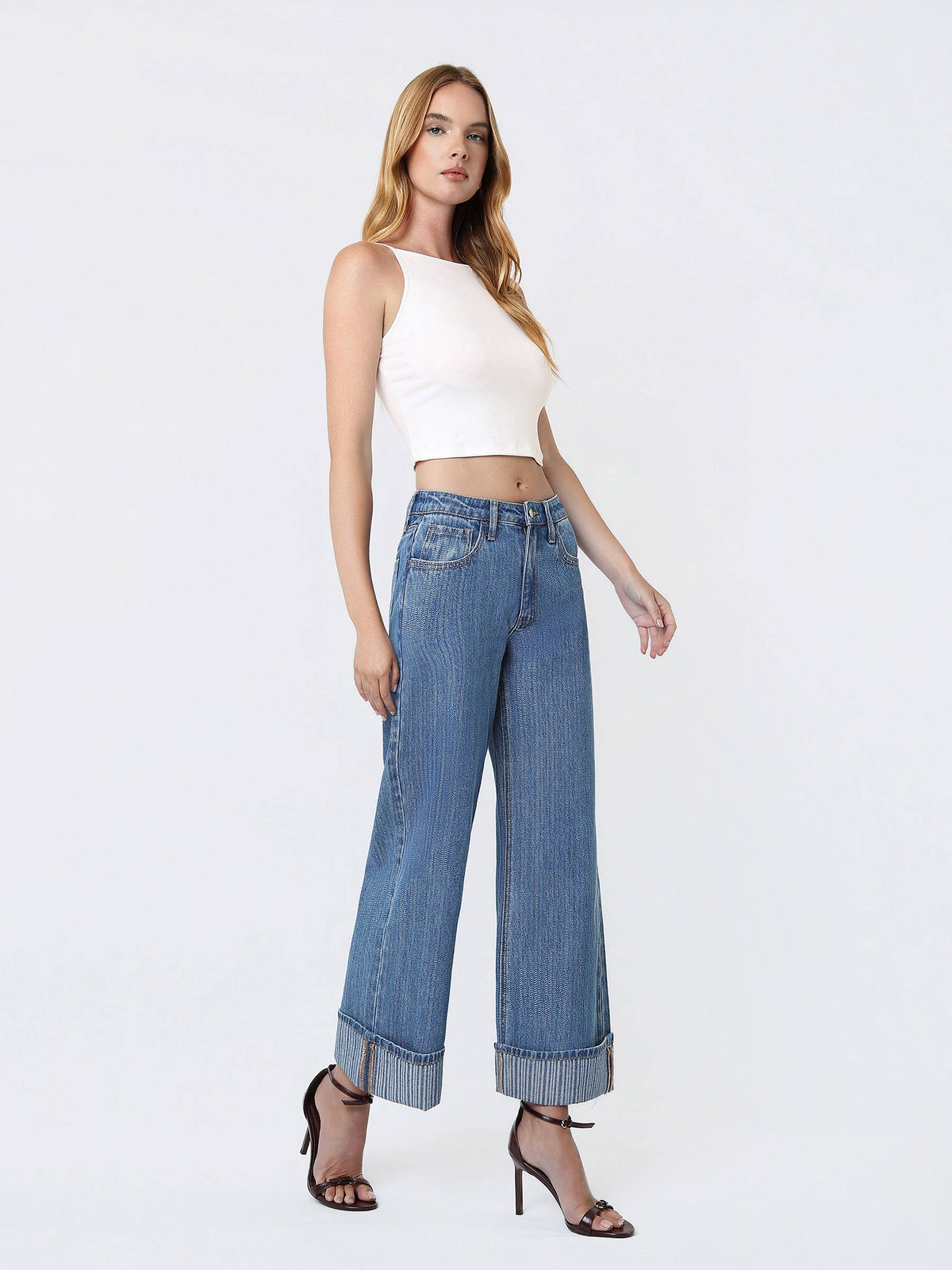Vervet Jacquard Stripe Denim
