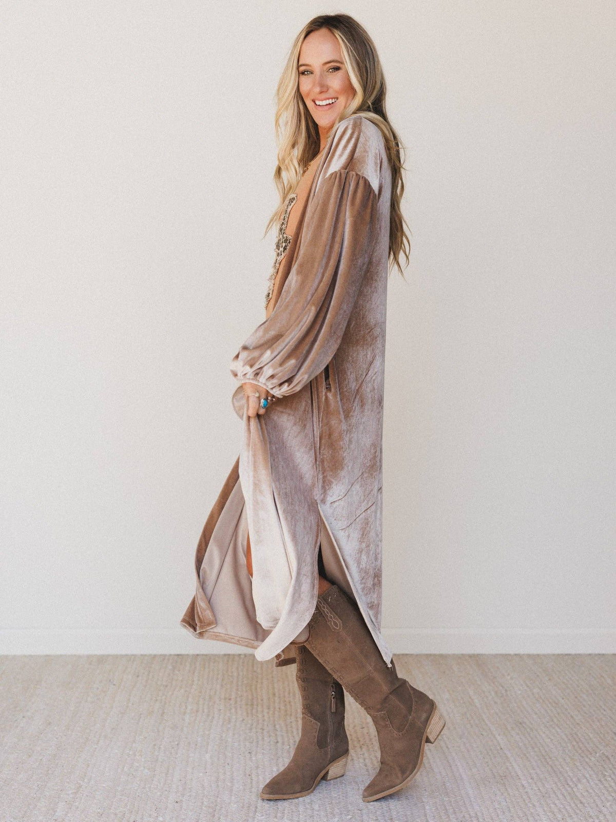 Velvet Duster Cardigan