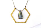 Labradorite Hexagon Necklace