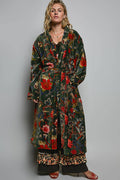 Floral Velvet Robe