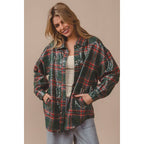 CLEAR SEQUIN PLAID CHRISTMAS SHIRT