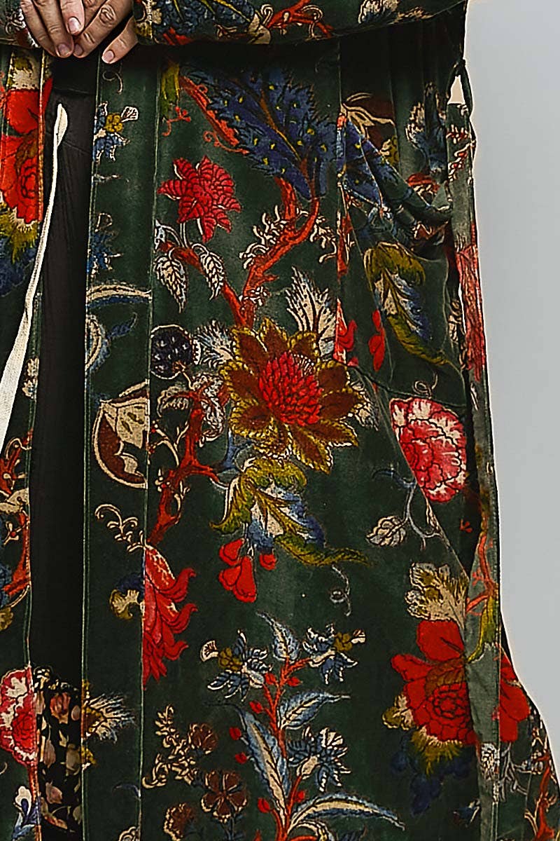 Floral Velvet Robe