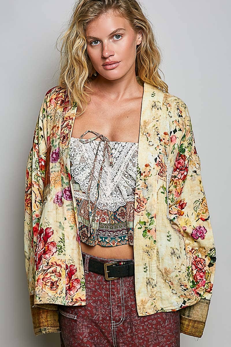Reversible Floral Cardigan