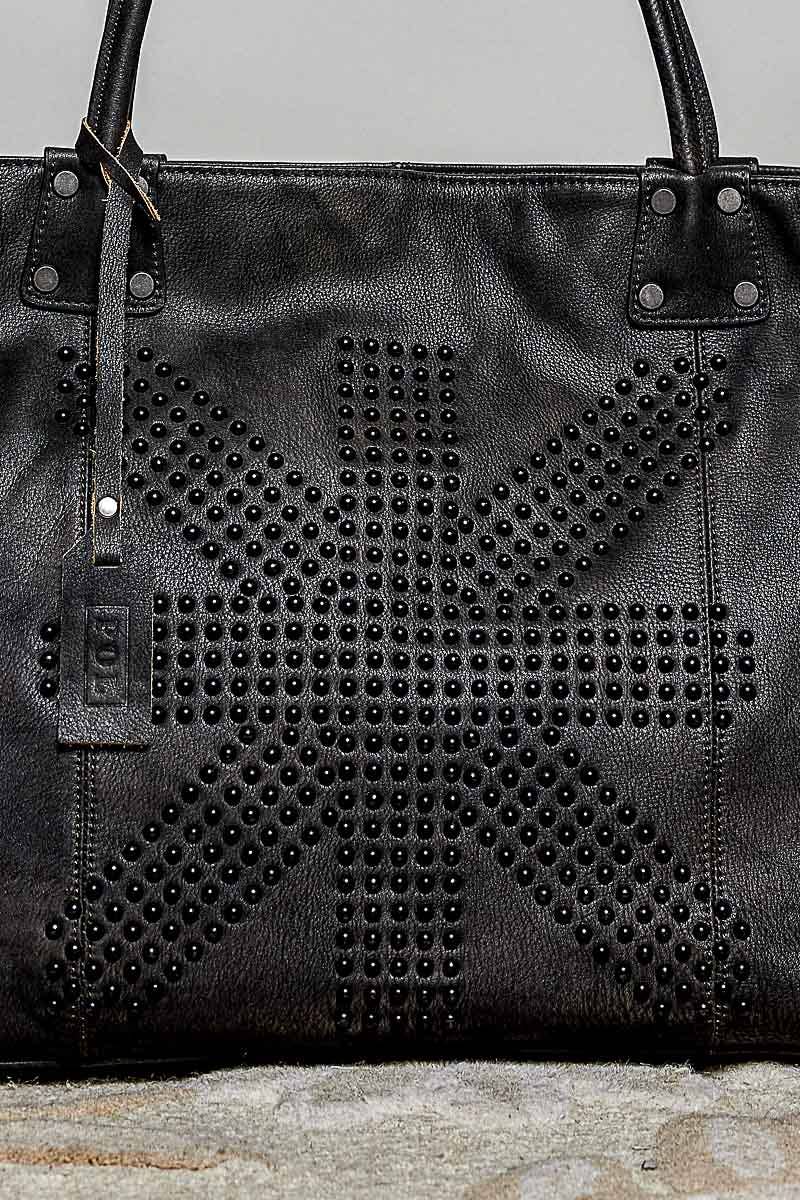 Studded Leather Tote