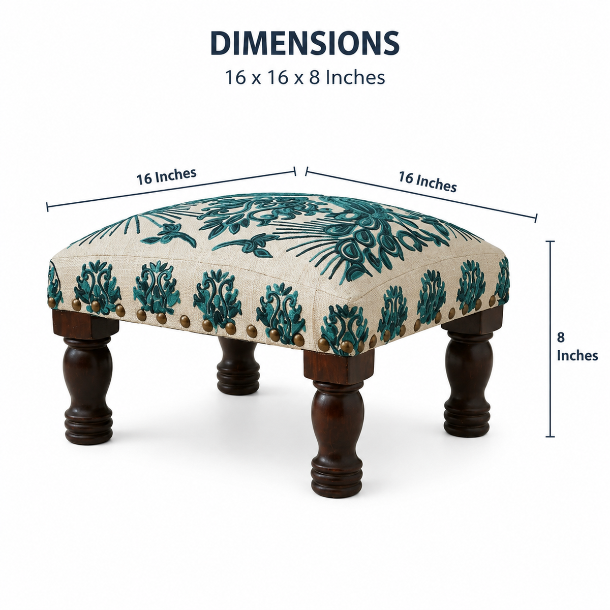 Embroidered Foot Stool