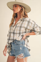 No Buttons Plaid