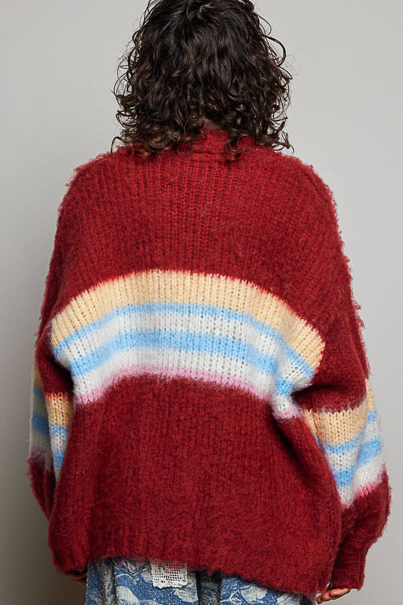 Striped Mohair Cardigan