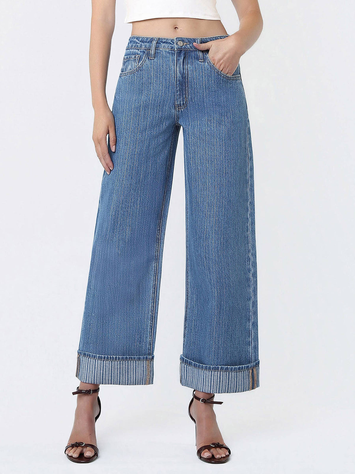 Vervet Jacquard Stripe Denim