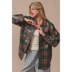 CLEAR SEQUIN PLAID CHRISTMAS SHIRT