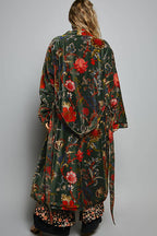 Floral Velvet Robe