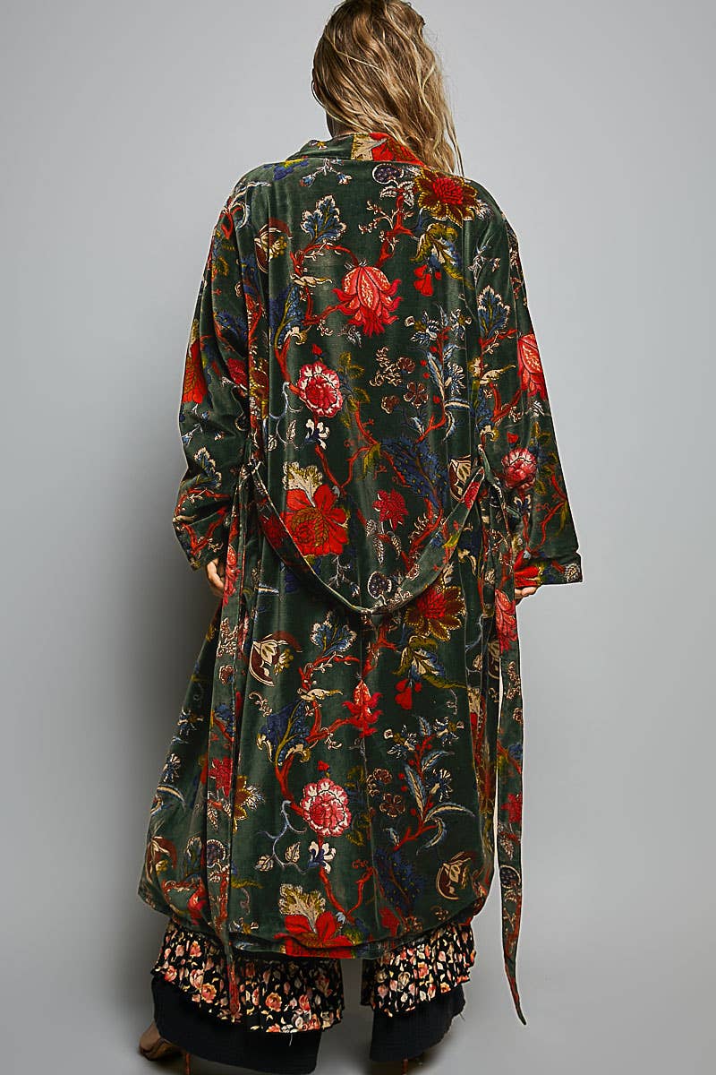 Floral Velvet Robe