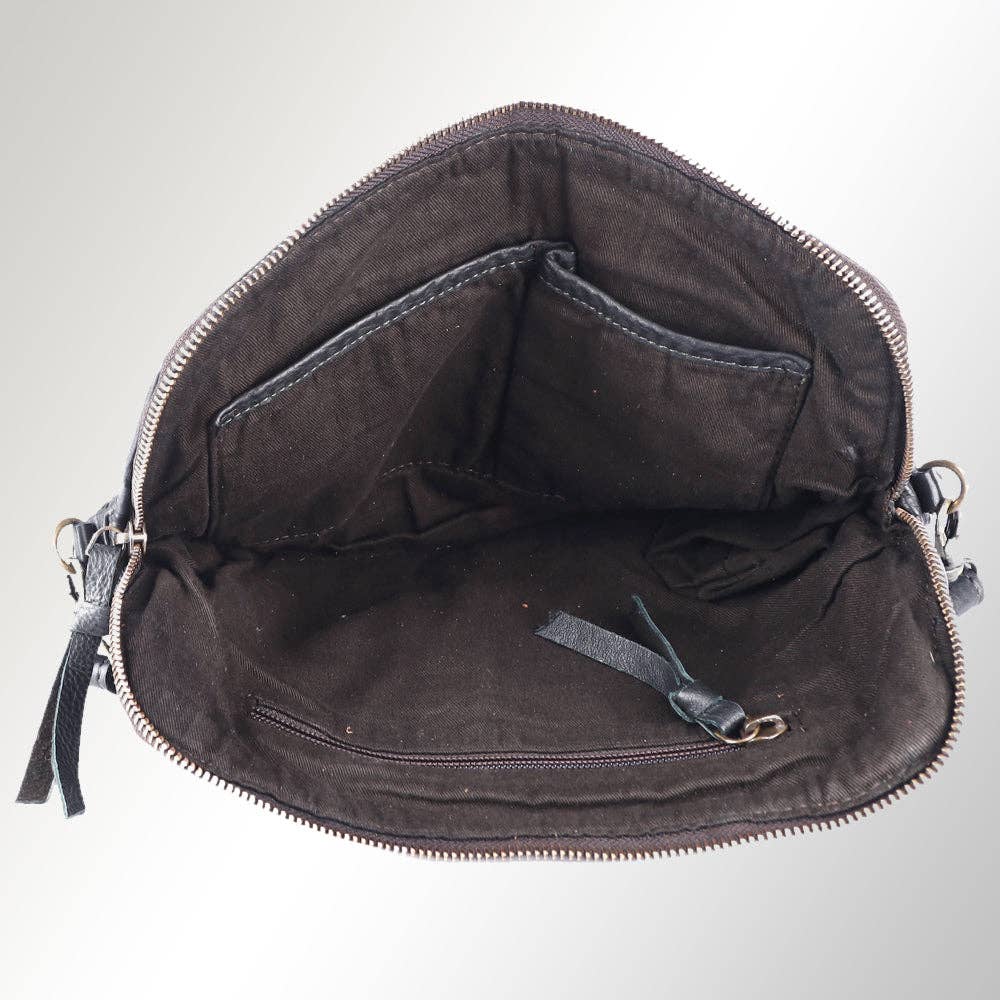 Woven Leather Crossbody