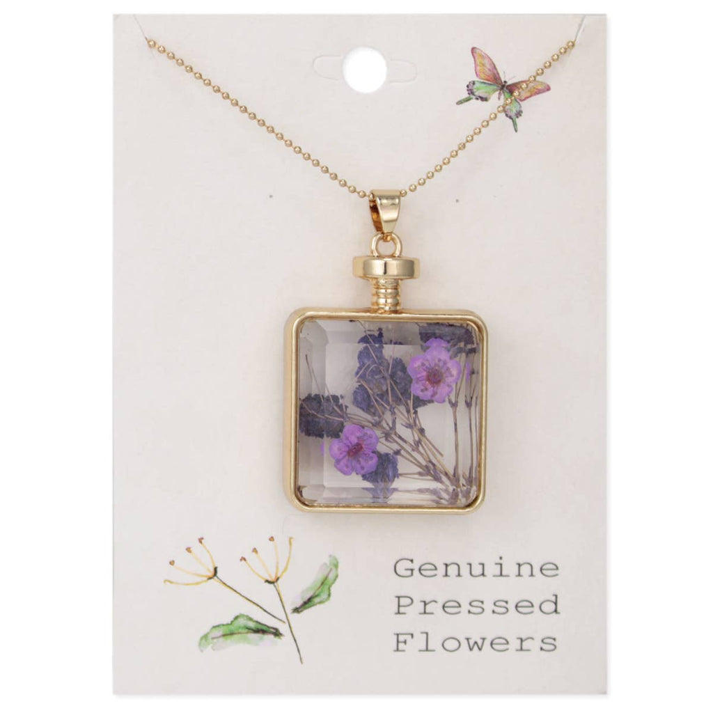 Dried Flower Bottle Necklace