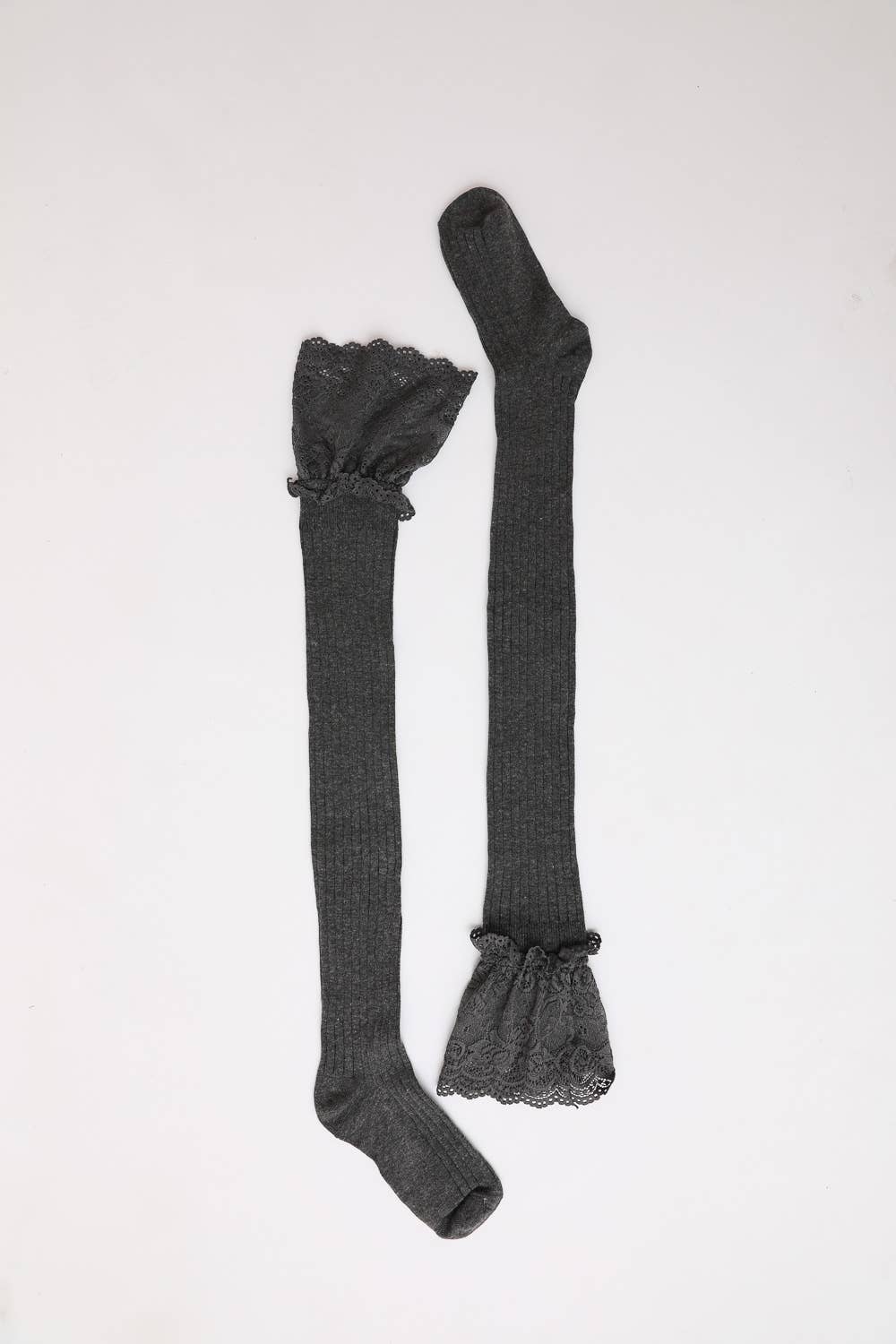Lace Trimmed Knee-Highs