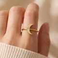 Dipped Crescent Ring