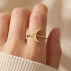 Dipped Crescent Ring