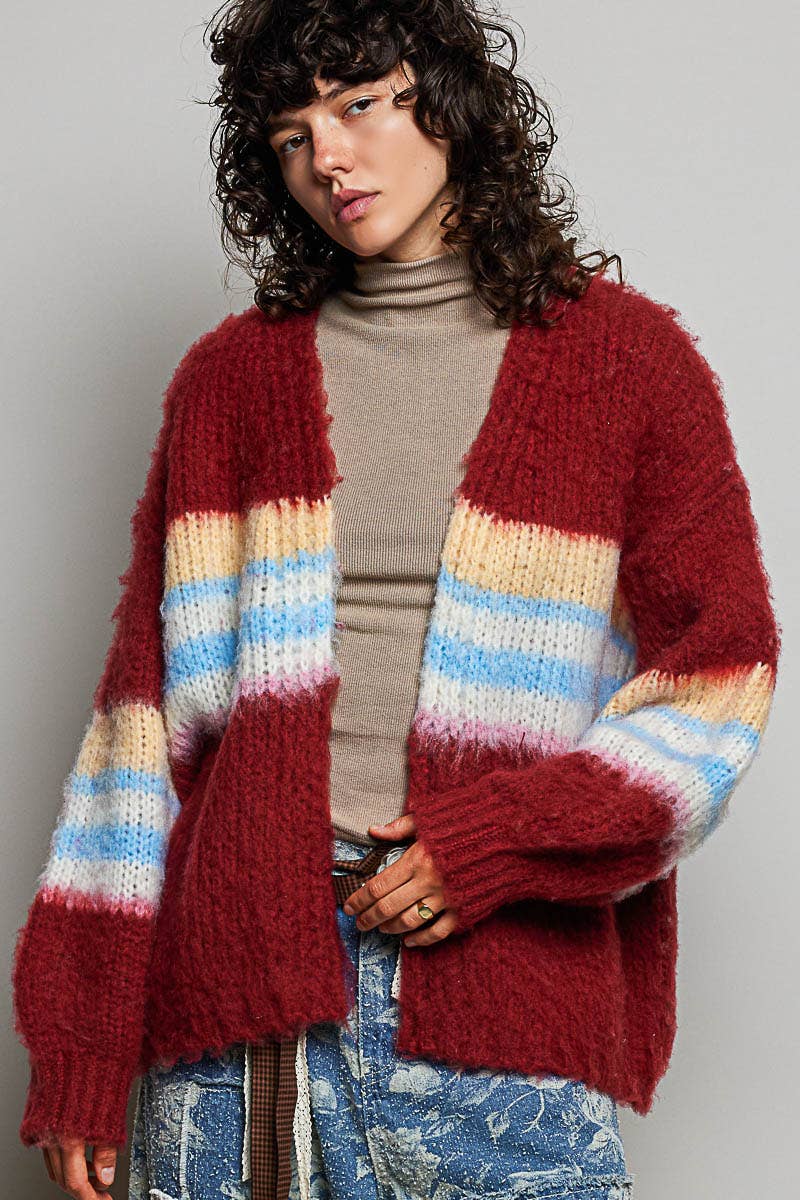 Striped Mohair Cardigan
