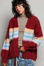 Striped Mohair Cardigan