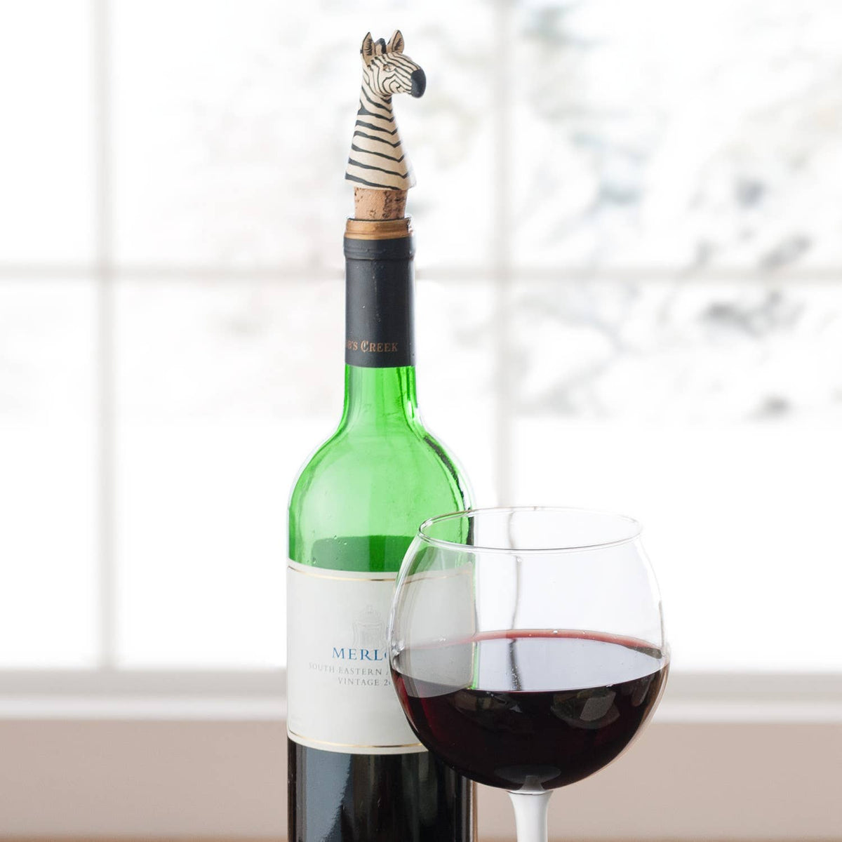 Zebra Bottle Topper