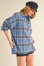 No Buttons Plaid