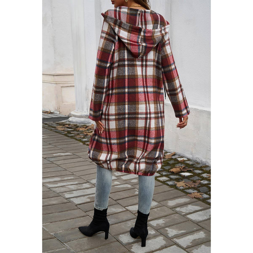 Plaid Hooded Coat