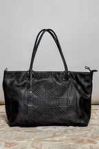 Studded Leather Tote