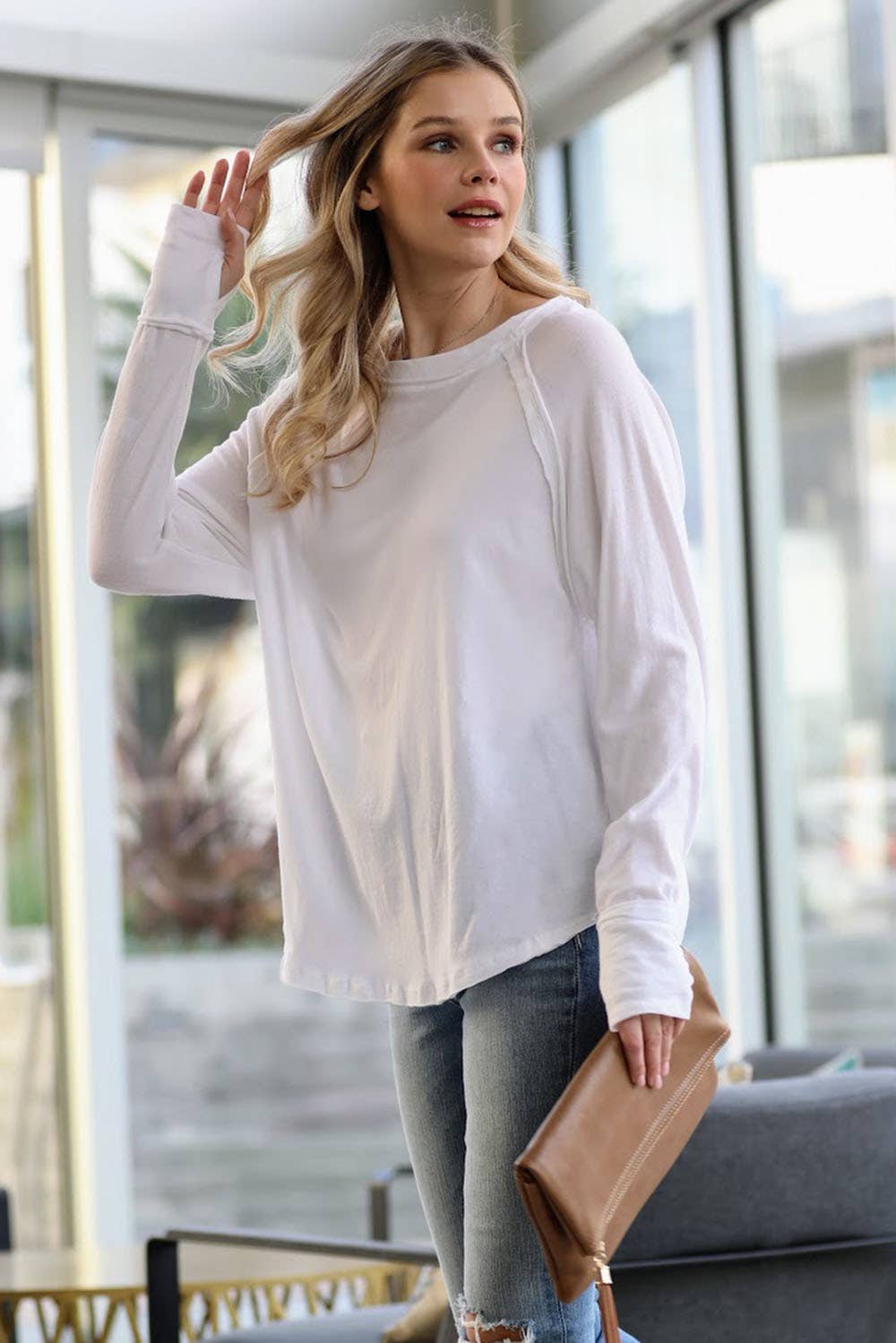 Cotton Raglan Top