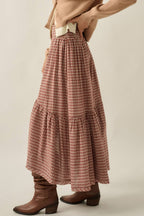 Plaid Ruffle Skirt