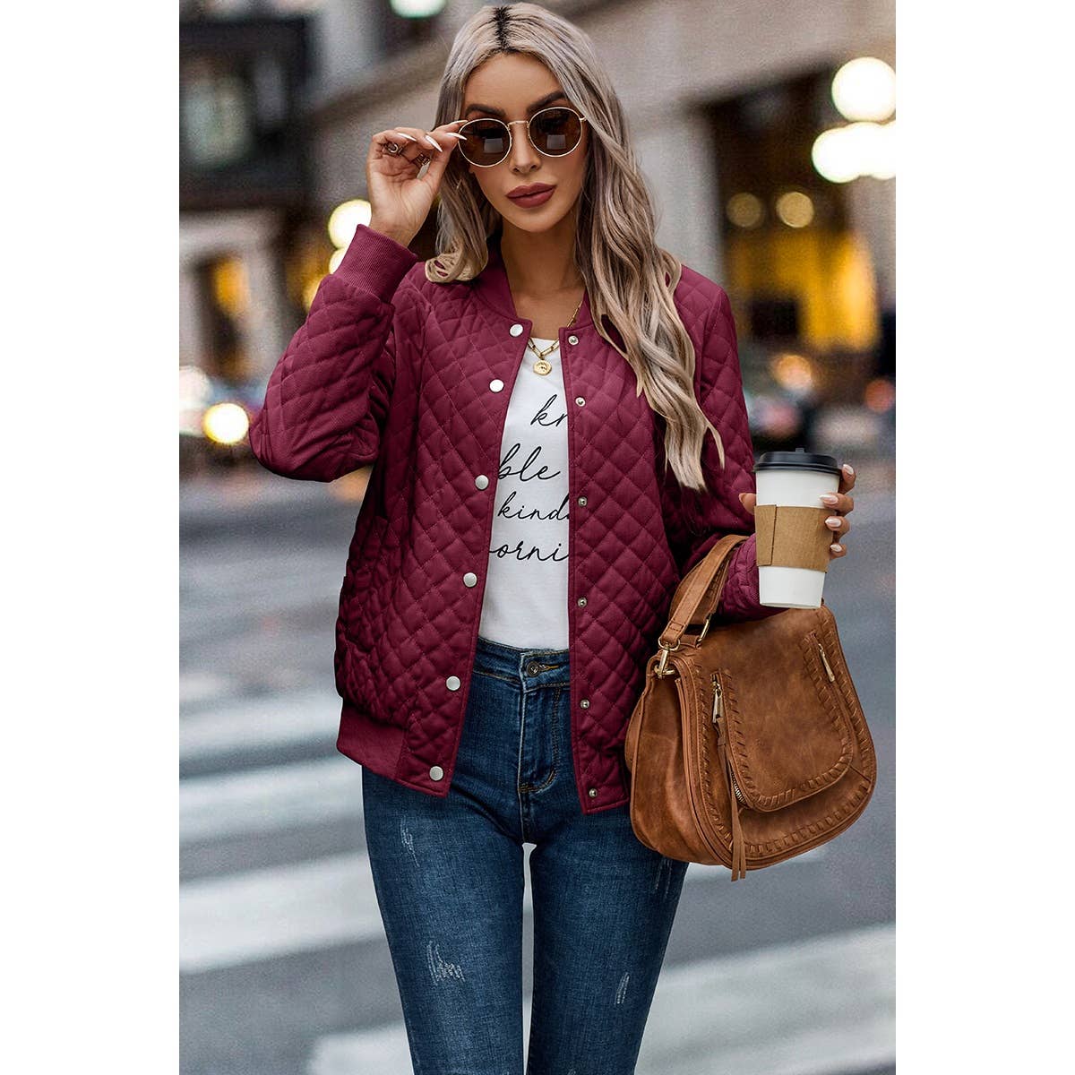 Quilted Bomber Jacket