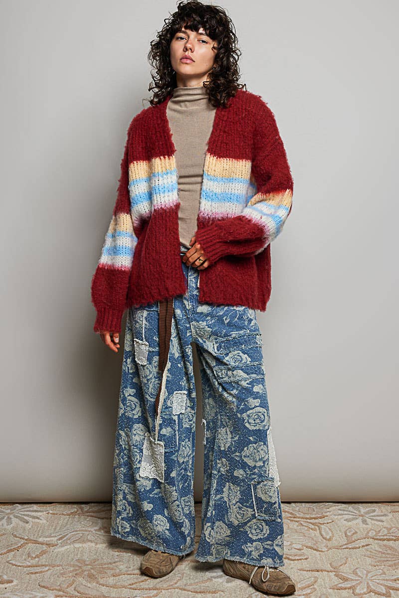 Striped Mohair Cardigan