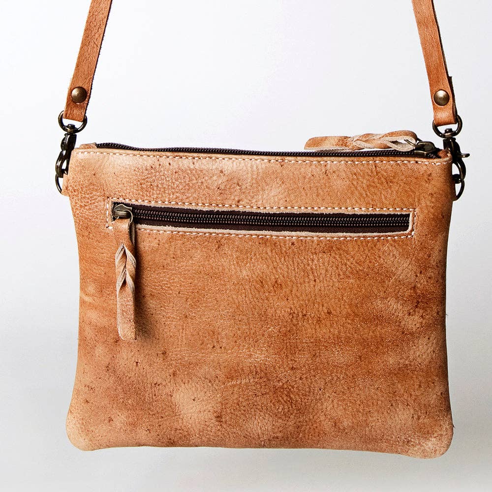 Vertical Leather Cross Body