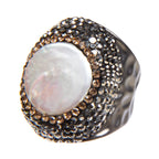 Irregular Pearl Cocktail Ring