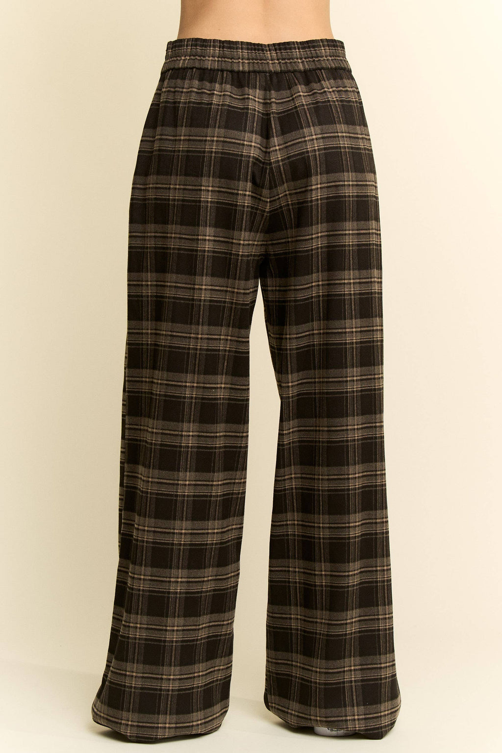 Plaid Wide Leg Pants