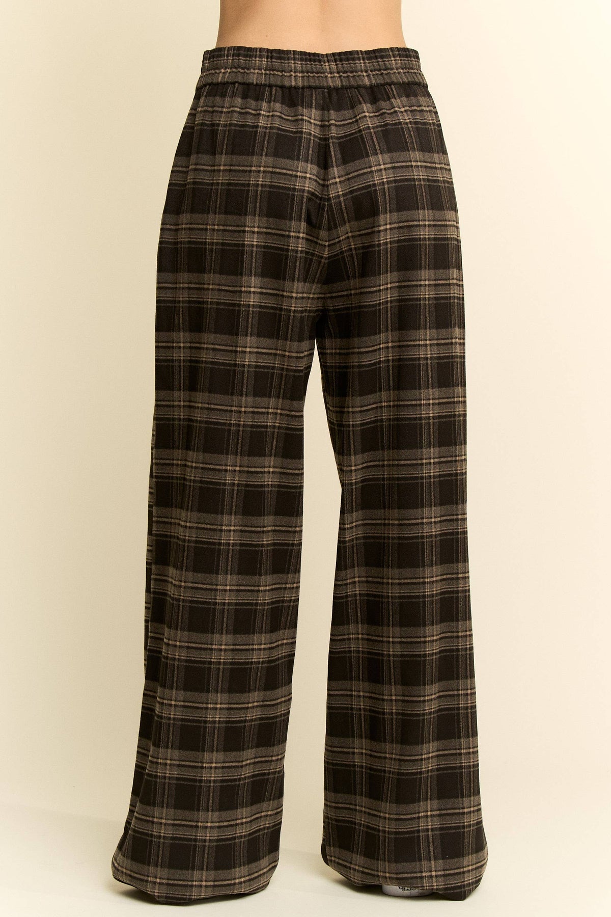 Plaid Wide Leg Pants