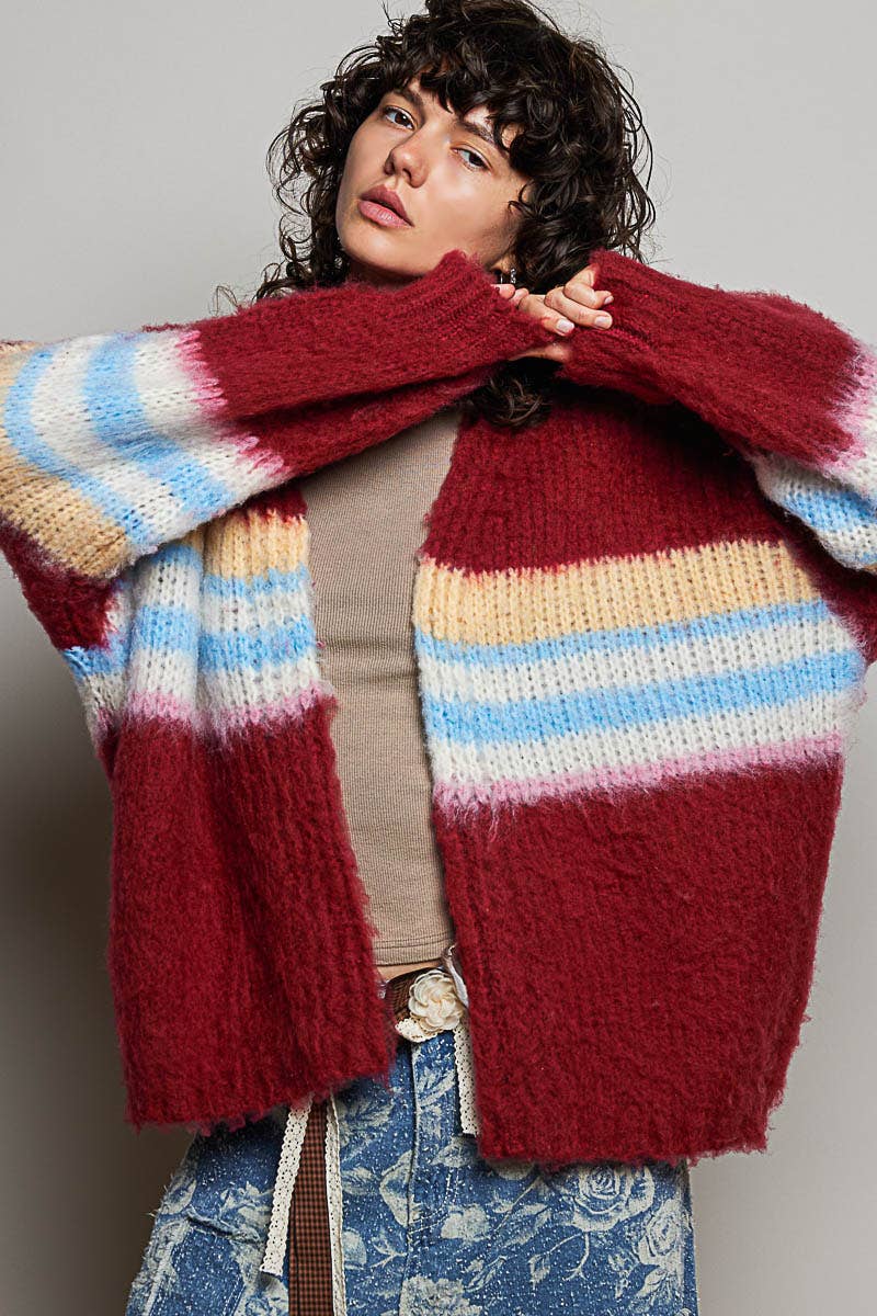 Striped Mohair Cardigan