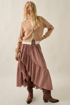 Plaid Ruffle Skirt